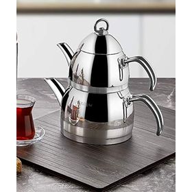 Cosiness Zümrüt Orta Gümüş Sapli Çelik Çaydanlık
