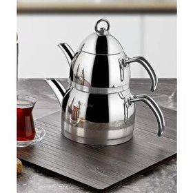 Cosiness Zümrüt Orta Gümüş Sapli Çelik Çaydanlık