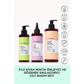 Coskim 3’lü Siyah Nokta Önleyici Gözenek Sıkılaştırıcı ve Leke Karşıtı Cilt Bakım Seti