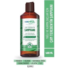 Cosmecit 400 ml Yağlı ve Karma Saçlar İçin Çam Terebentin Şampuan