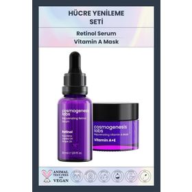 Cosmogenesis Labs Canlandırıcı Onarıcı Sıkılaştırıcı 30 ml Retinol Serum + 50 ml A Vitamini Maske Yaşlanma Karşıtı Set
