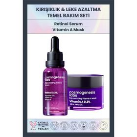 Cosmogenesis Labs Canlandırıcı Onarıcı Sıkılaştırıcı 30 ml Retinol Serum + 50 ml A Vitamini Maske Yaşlanma Karşıtı Set