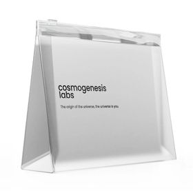 Cosmogenesis Labs Geri Dönüştürülebilir Şeffaf Plastik Kilitli Seyahat ve Makyaj Çantası