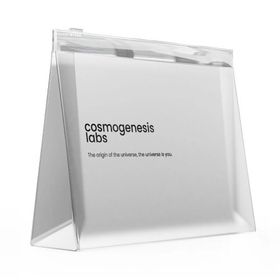Cosmogenesis Labs Geri Dönüştürülebilir Şeffaf Plastik Kilitli Seyahat ve Makyaj Çantası