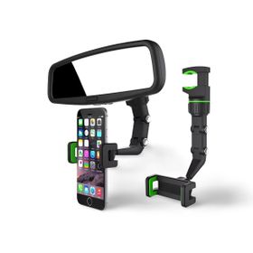 Cosmostech Araç Dikiz Aynası Telefon Tutucu Standı 360° Derece Ayarlanabilir Masaüstü Koltuk Arkası Telefon Tutacağı Car Holder