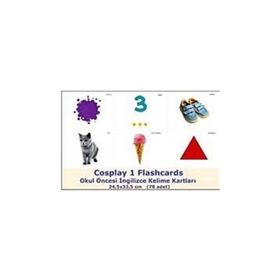 Cosplay 1 Flashcards - Okul Öncesi İngilizce Kelime Kartları 78 adet 24,5x33,5 - Başak Elmas Michael R. Baylis