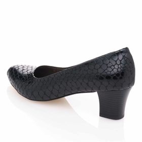 Costo Shoes 1023 Siyah Anakonda Kadın Topuklu Ayakkabı