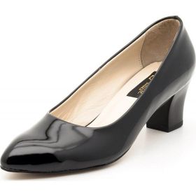Costo Shoes 1023 Siyah Rugan Kadın Topuklu Ayakkabı