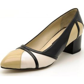 Costo Shoes 1368 Bej Siyah Şeffaf Kadın Topuklu Ayakkabı