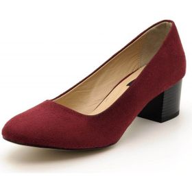 Costo Shoes 1453 Bordo Süet Kadın Topuklu Ayakkabı