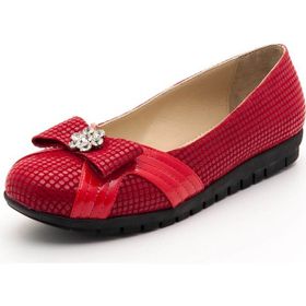 Costo Shoes 18539 Kırmızı Damla Baskı Büyük Numara Babet