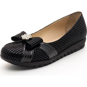 Costo Shoes 18539 Siyah Damla Baskı Büyük Numara Babet