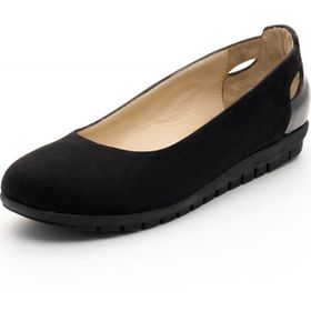 Costo Shoes 18545 Siyah Süet Büyük Numara Babet