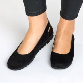 Costo Shoes 18545 Siyah Süet Büyük Numara Babet