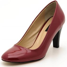 Costo Shoes 1923 Bordo Rugan Kadın Topuklu Ayakkabı