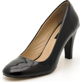 Costo Shoes 1923 Siyah Rugan Kadın Topuklu Ayakkabı