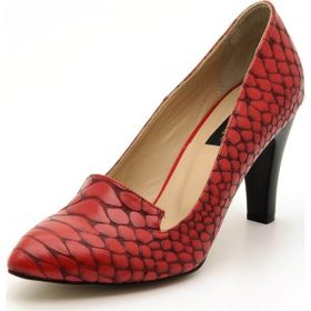 Costo Shoes 1952 Kırmızı Anakonda Kadın Topuklu Ayakkabı
