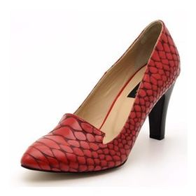 Costo Shoes 1952 Kırmızı Anakonda Kadın Topuklu Ayakkabı