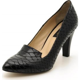 Costo Shoes 1952 Siyah Anakonda Kadın Topuklu Ayakkabı