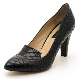 Costo Shoes 1952 Siyah Anakonda Kadın Topuklu Ayakkabı