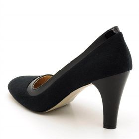 Costo Shoes 1973 Siyah Süet Kadın Topuklu Ayakkabı