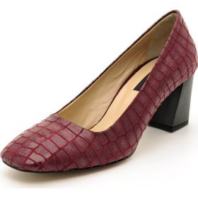 Costo Shoes 2018 Bordo Timsah Kadın Topuklu Ayakkabı
