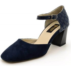 Costo Shoes 9797 Lacivert Süet Kadın Topuklu Ayakkabı
