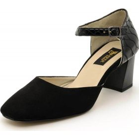Costo Shoes 9797 Siyah Süet Kadın Topuklu Ayakkabı