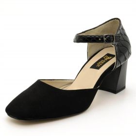 Costo Shoes 9797 Siyah Süet Kadın Topuklu Ayakkabı