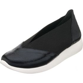 Costo Shoes A1357 41-42-43-44 Siyah Sıvama Lastikli Ortopedik Rahat Taban Günlük Büyük Numara Kadın Ayakkabı