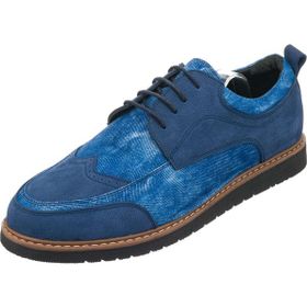 Costo Shoes AB1386 45-46-47-48-49-50 Kot Mavi Nubuk Çift Katlı Büyük Numara Dana Derisi Rahat Geniş Kalıp Üst Kalite Erkek Spor Ayakkabı