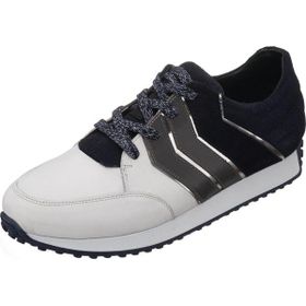 Costo Shoes AG141 Beyaz Lacivert Dana Derisi Rahat Geniş Kalıp Hafif Spor Taban Yeni Sezon