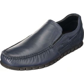 Costo Shoes AG2000 Lacivert Deri Büyük Numara Rok Kauçuk Taban Rahat Geniş Kalıp Dana Derisi Özel Seri Erkek Ayakkabı