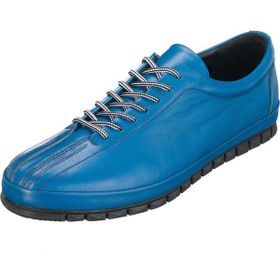 Costo Shoes AG8240 Kot Mavisi Büyük Numara Dana Derisi Rahat Geniş Kalıp Erkek Spor Ayakkabı