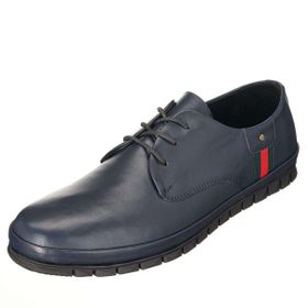 Costo Shoes AG8800 Lacivert Büyük Numara Dana Derisi Rahat Geniş Kalıp Erkek Spor Ayakkabı