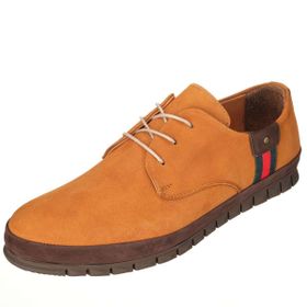 Costo Shoes AG8800 Taba Büyük Numara Dana Derisi Rahat Geniş Kalıp Erkek Spor Ayakkabı