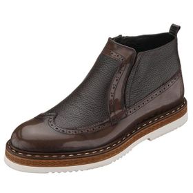 Costo Shoes AGS4007 Kahve Açma Deri Hafif Rahat Eva Taban Geniş Kalıp Premium Serisi Erkek Bot