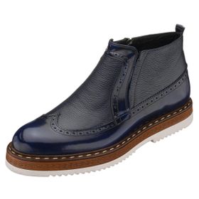 Costo Shoes AGS4007 Lacivert Açma Deri Hafif Rahat Eva Taban Geniş Kalıp Premium Serisi Erkek Bot