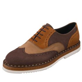 Costo Shoes ALP23 Kahve Nubuk Kum Nubuk Deri Hafif Rahat Eva Taban Rahat Geniş Kalıp Premium Serisi Erkek Ayakkabı