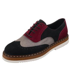 Costo Shoes ALP23 Siyah Süet Gri Nubuk Deri Hafif Rahat Eva Taban Rahat Geniş Kalıp Premium Serisi Erkek Ayakkabı