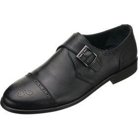 Costo Shoes AYC71 Siyah Dana Derisi İç Dış Deri Tokalı Erkek Klasik Ayakkabı