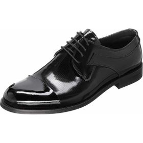 Costo Shoes CS1132 Siyah Rugan Üst Kalite Büyük Numara Rahat Geniş Kalıp Erkek Klasik Ayakkabı