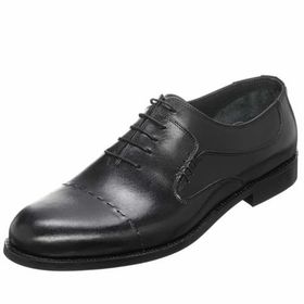 Costo Shoes CS1365 Siyah Dana Derisi Üst Kalite Büyük Numara Rahat Geniş Kalıp Erkek Klasik Ayakkabı