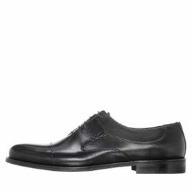 Costo Shoes CS1365 Siyah Dana Derisi Üst Kalite Büyük Numara Rahat Geniş Kalıp Erkek Klasik Ayakkabı