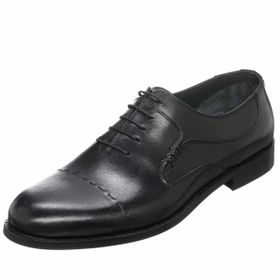 Costo Shoes CS1365 Siyah Dana Derisi Üst Kalite Büyük Numara Rahat Geniş Kalıp Erkek Klasik Ayakkabı