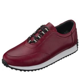 Costo Shoes Dora-2023 Bordo Dana Derisi Rahat Geniş Kalıp Hafif Taban Yeni Sezon Erkek Spor Ayakkabısı