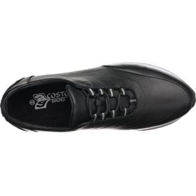 Costo Shoes Dora-2023 Siyah Dana Derisi Rahat Geniş Kalıp Hafif Taban Yeni Sezon Erkek Spor Ayakkabısı