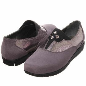 Costo Shoes DRL7033 Gri Süet Gündelik Rahat Geniş Kalıp 4 Mevsim Büyükl Numara Kadın Ayakkabısı