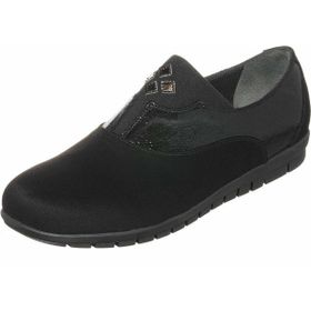 Costo Shoes DRL7033 Siyah Süet Gündelik Rahat Geniş Kalıp 4 Mevsim Büyükl Numara Kadın Ayakkabısı