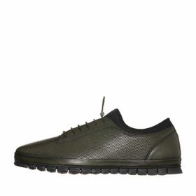 Costo Shoes EU6010 Haki Deri Üst Kalite Süspansiyonlu Kauçuk Tabanlı Erkek Ayakkabı